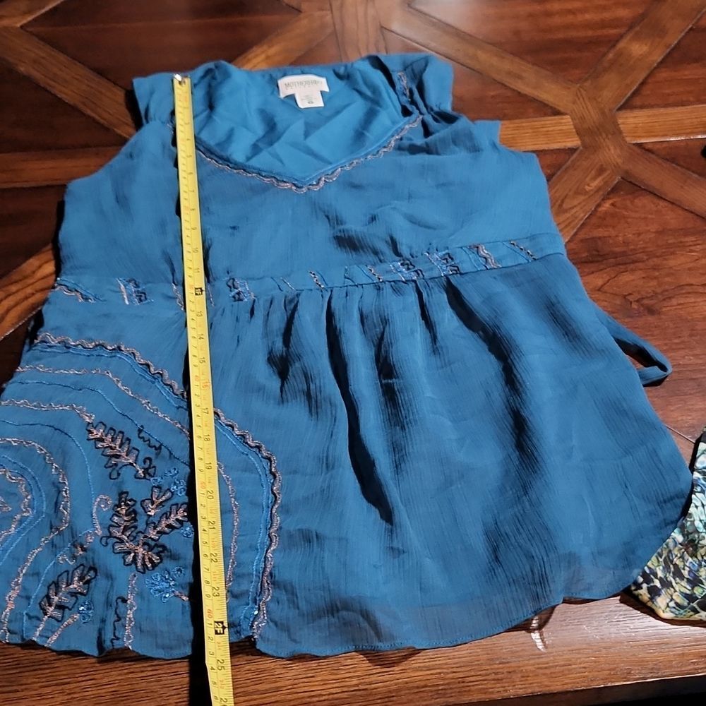 Motherhood Maternity sleeveles embellished blouse teal Small‎ - Picture 7 of 8